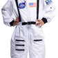 Maxim Party Supplies Kids Astronaut Costume Space Suit Onesie With Embroidered Patches And Pockets For Children, Boys (4/6, Whit