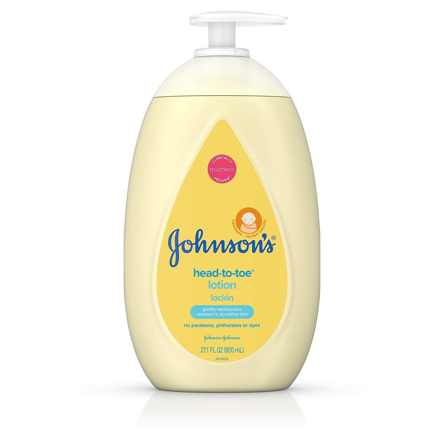 Johnson'S Head-To-Toe Moisturizing Baby Body Lotion For Sensitive Skin, Hypoallergenic And Paraben-, Phthalate- And Dye-Free Bab