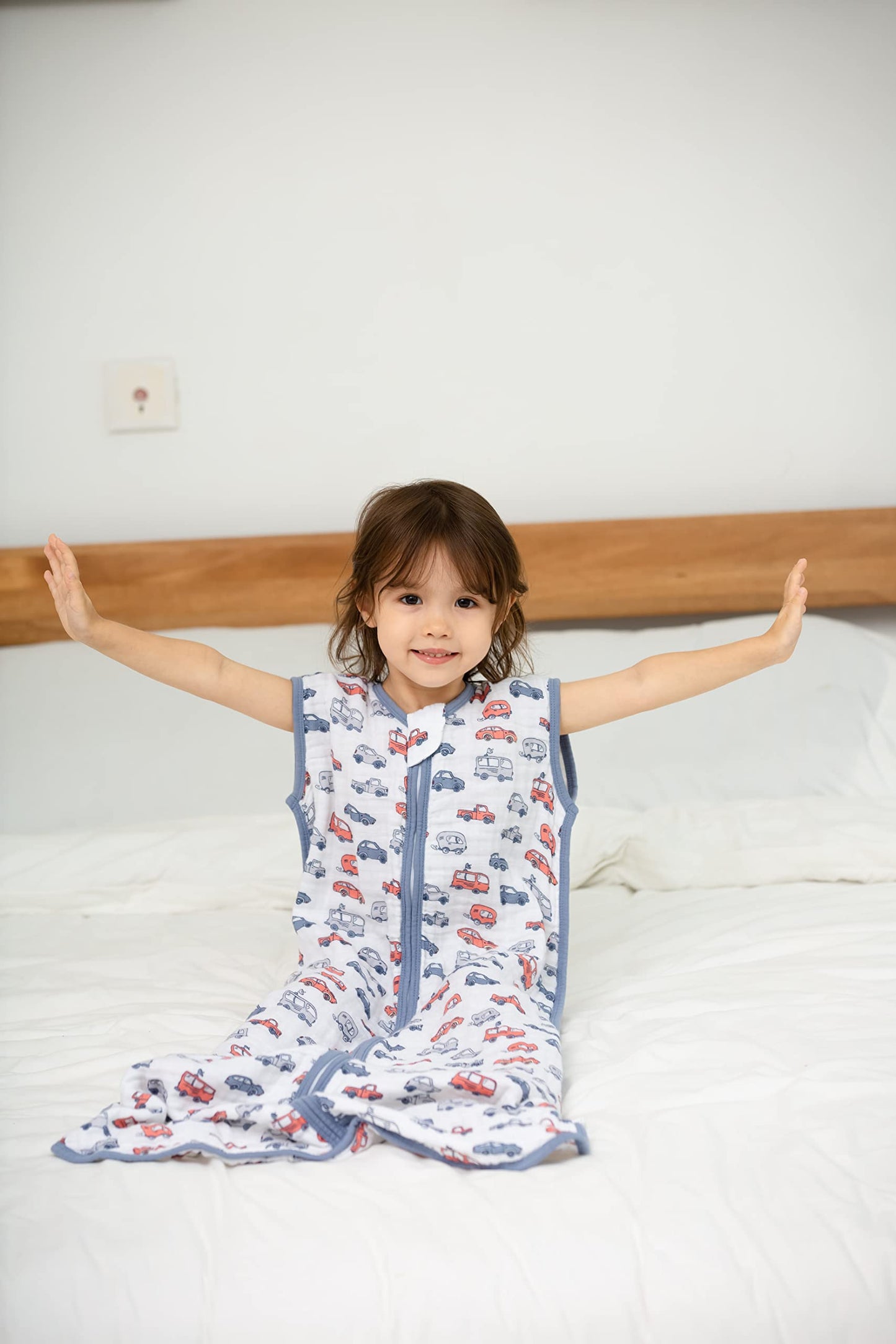 TADO MUSLIN Baby Sleep Sack 2-4 T Baby Wearable Blanket 100% Organic Cotton 0.5 TOG Toddler Sleep Sacks 2- Way Zipper Soft Car 4