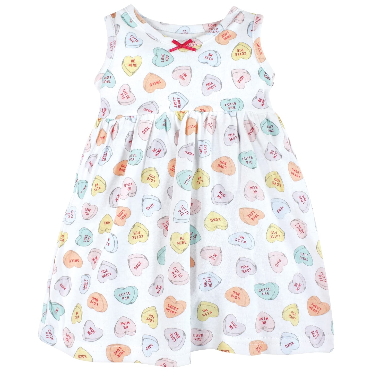 Hudson Baby Baby Girls' Cotton Dress And Cardigan Set, Be Mine Valentine, 18-24 Months