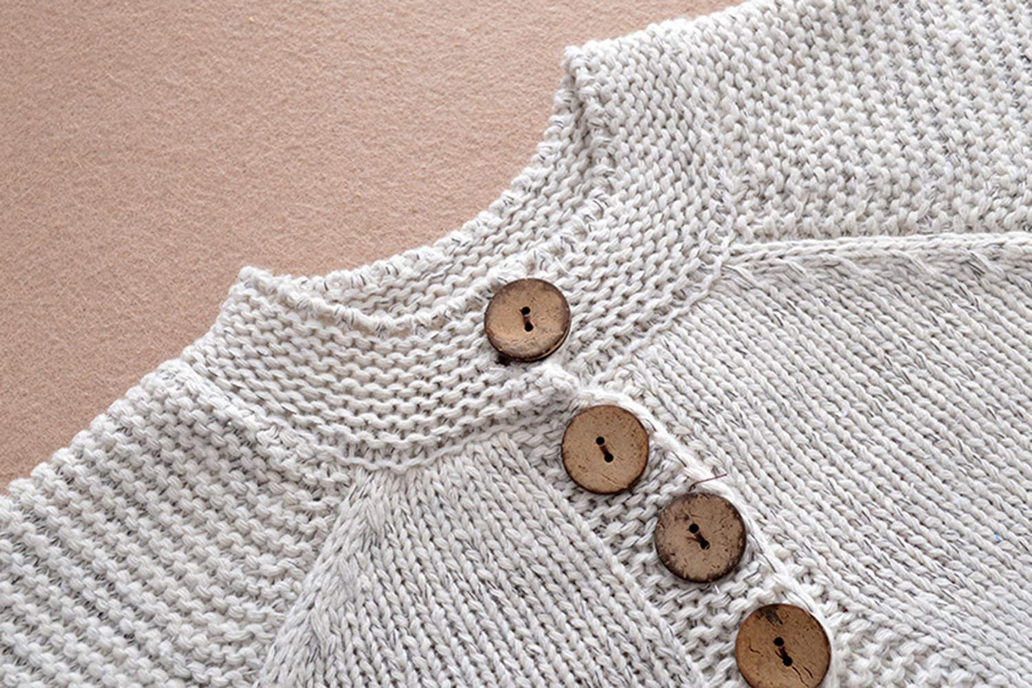 Willow Dance Toddler Baby Girls Autumn Winter Clothes Button Knitted Sweater Cardigan Cloak Warm Thick Coat (Beige, 1-2T)