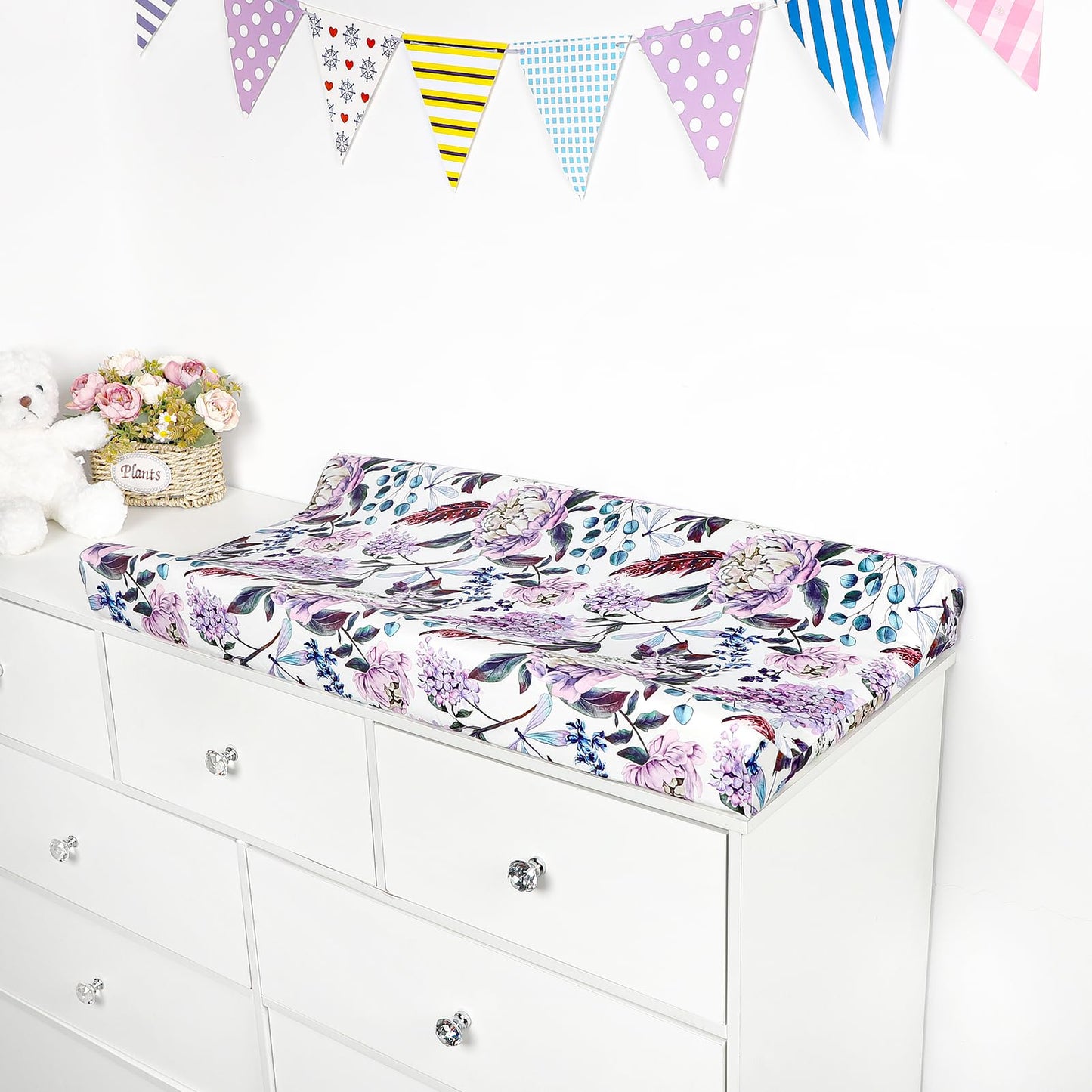 Hnhuaming Changing Pad Cover, Ultra Soft Breathable Diaper Baby Changing Table Covers For Girls & Boys, 32 X 16 Inches Stretchy