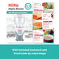 Nuby Mighty Blender With Cookbook - 22-Piece Baby Food Maker Set For Different Baby Weaning Stages - Cool Gray Design