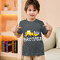Funnycokid Big Brother Shirt 3T 2T Bulldozers Construction Digging It Big Bro Short Sleeve Grey Big Brother Toddler T Shirt Preg