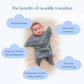 SleepingBaby Zipadee-Zip Transitional Swaddle Sack, 4-8 Month - Roomy Zipper Swaddle for Easy Diaper Changes and Proper Hip Deve