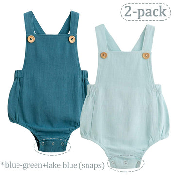 Simplee Kids Unisex Baby Onesie Cute Baby Romper Set Boy Infant Summer Jumpsuits Sleeveless 2-Pack