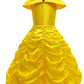 Princess Dresses For Girls Halloween Costumes Princess Belle Costume For Girls Kids 4T 5T(120Cm,E39)