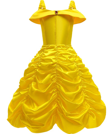 Princess Dresses For Girls Halloween Costumes Princess Belle Costume For Girls Kids 4T 5T(120Cm,E39)