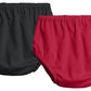City Threads 2-Pack Baby Girls' And Baby Boys' Unisex Diaper Covers Bloomers Soft Cotton, Black/Red, 3/6 M