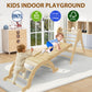 Doerpuz Pikler Triangle Set 7 In 1,Foldable Baby Climbing Toys Wooden,Toddler Climbing Toys Indoor,Climbing Toys For Toddlers 1-