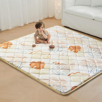 BG-BABYGO Baby Play Mats for Floor, Thicken 50x50 Playpen Mat, Cushioning Padding Foam Playmats for Baby, Non-Slip One-Piece Cra
