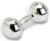 Krysaliis Sterling Silver Dumbbell Rattle For Newborn Baby Boy And Baby Girl | Non-Tarnishing | Durable | And Custom Engravable