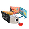 Lamaze Colorful Journey Caterpillar High Contrast Baby Book - Soft Fabric Baby Sensory Books - Includes Chewy Apple for Teething
