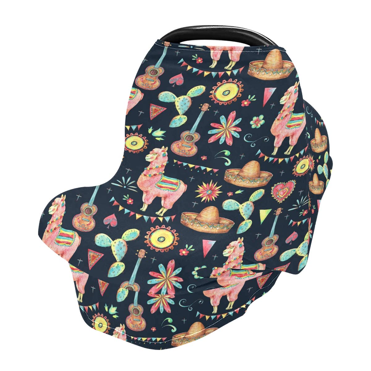 Nursing Cover Breastfeeding Scarf, Mexican Cute Llama Car Seat Covers – Cutebaby WBCBBB08CGGYGN1