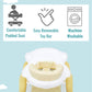 Dream On Me 2-In-1 Aloha Fun Baby Walker In Yellow, Easily Convertible Baby Walker, Adjustable Three Position Height Settings, E