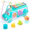 UNIH Baby Toy 6-12 Months, Music Bus Xylophone for Kids Toy, Toys for 1 Year Old Boys and Girls Toddlers 1-3, Preschool Toys for