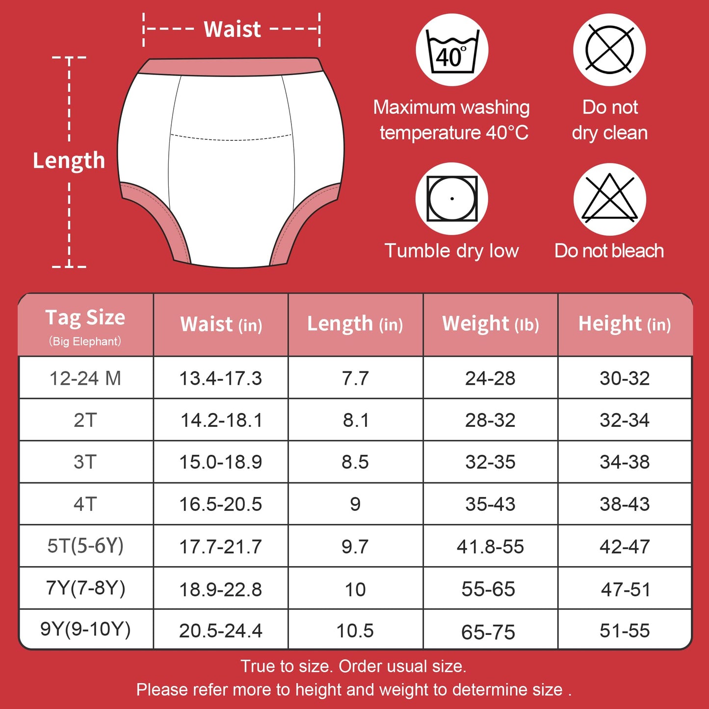 Big Elephant 10 Packs Baby Girls' And Boys' Potty Training Pants, 100% Cotton Absorbent Training Underwear For Toddler, 5-6Y