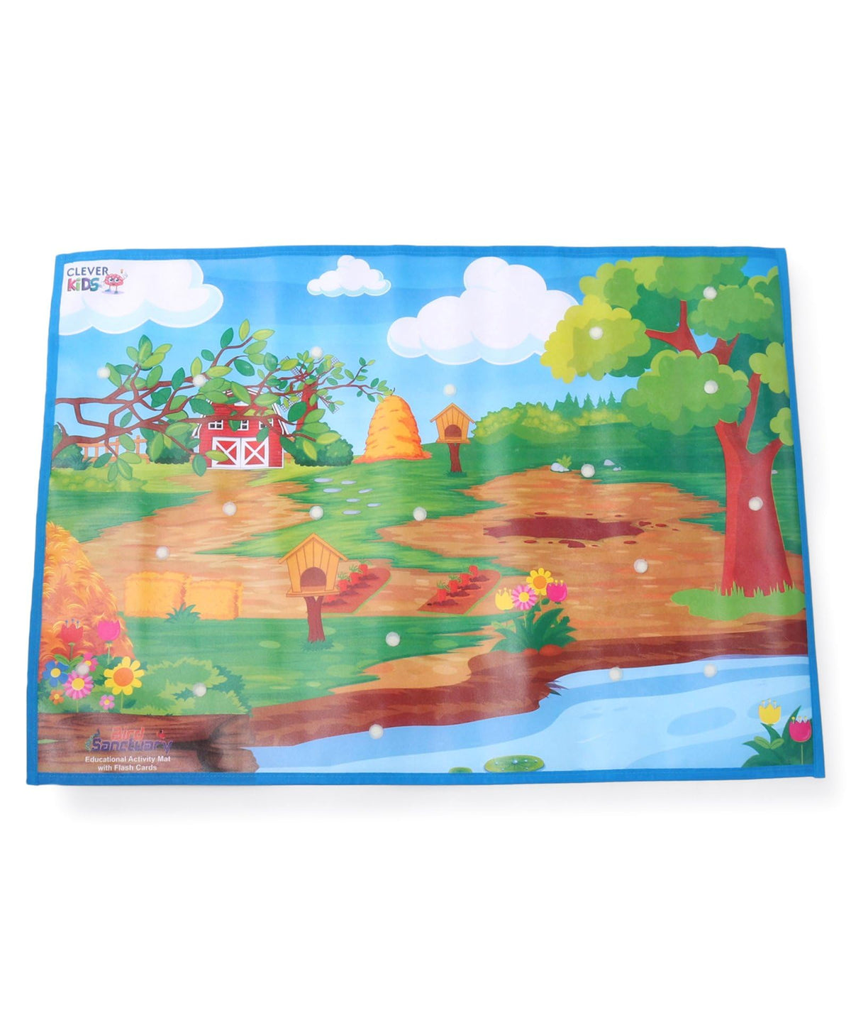 Toy Vibes My Activity Play Mat with Flash Cards  Pack of 32 Multi Color