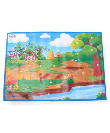 Toy Vibes My Activity Play Mat with Flash Cards  Pack of 32 Multi Color