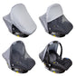 Summer Baby Car Seat Cover | 2-in-1 Breathable Carseat Sun Shade & Mosquito Net | UV Protection Lightweight Canopy Covers for In