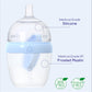 Inttero Natural Anti-Colic Formula Dispenser Baby Bottle - Air-Free Vent - 6Oz/2Pk - Modern Blue/Slow Flow - Baby Essential Bibe