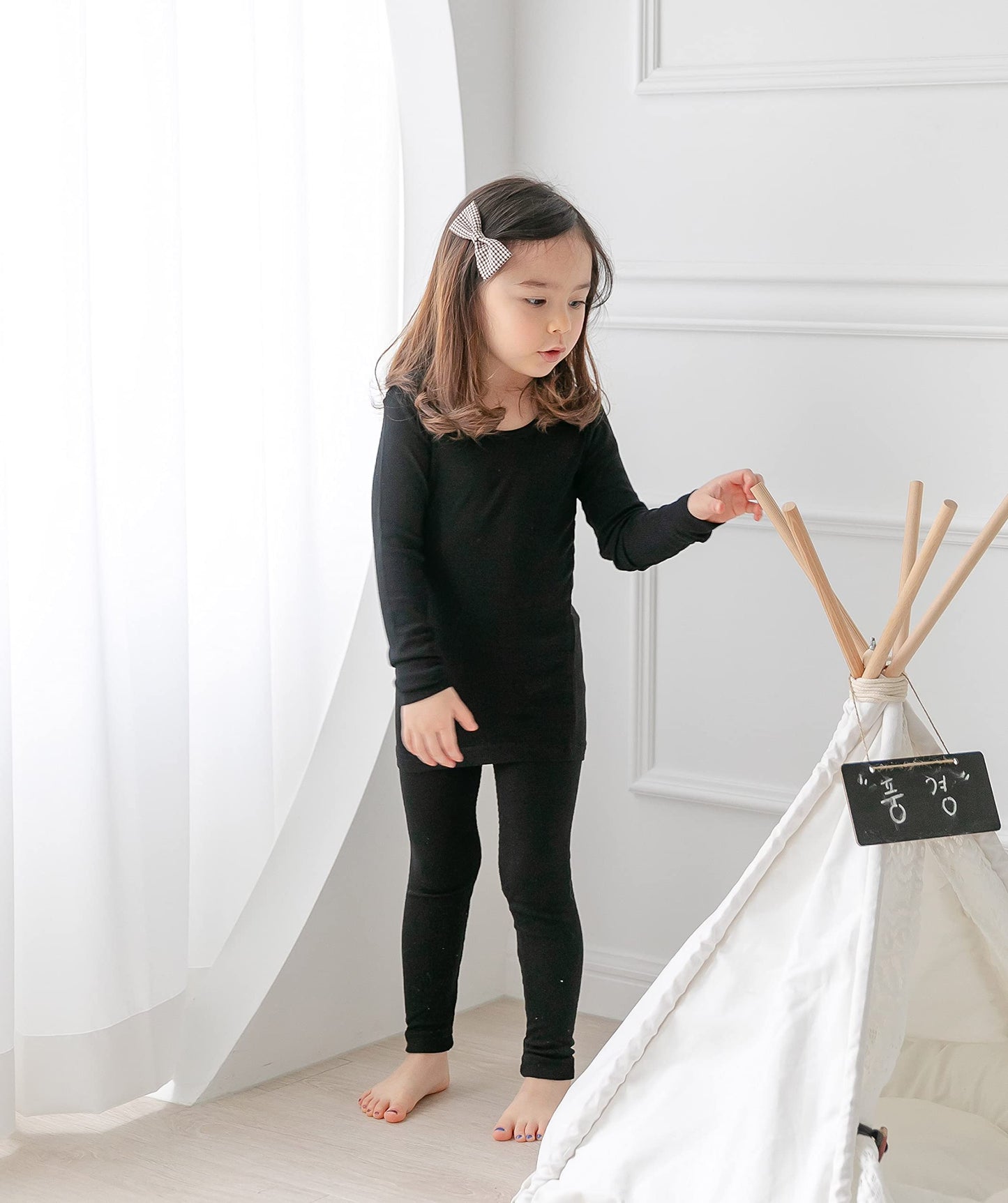 Avauma Baby Boys Girls Pajama Set Kids Toddler Snug Fit Ribbed Sleepwear Pjs For Daily Life Style (Js/Black(L))