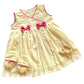 Picksparrow Baby Girl Traditional Wrap Dress with Snap Button, Bow Detailing, Headband and Booties Set, Off White, Sleeveless (i
