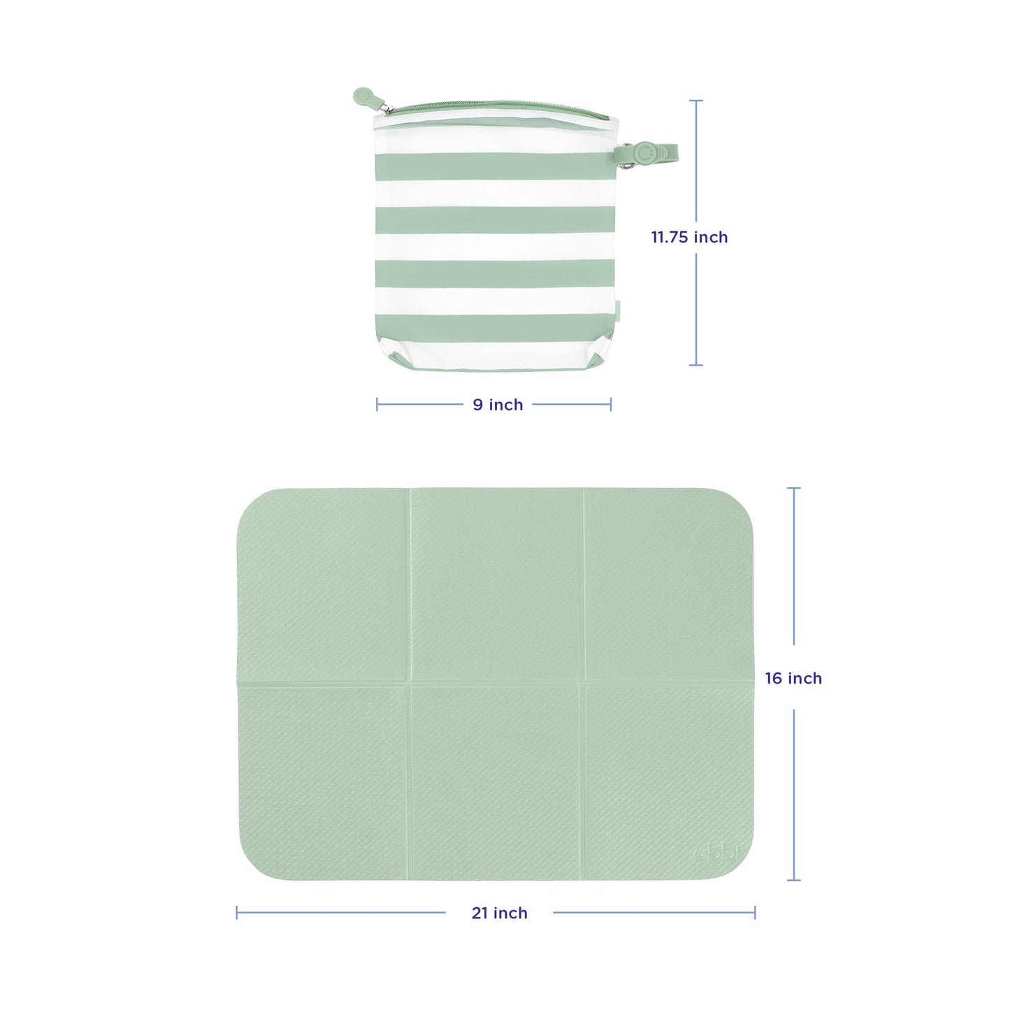 Ubbi On-The-Go Changing Baby Mat With Carrying Bag, Soft And Comfortable Diaper Bag Accessory Must Have For Newborns, Easy To Cl