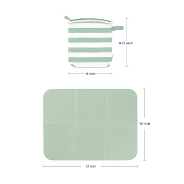 Ubbi On-The-Go Changing Baby Mat With Carrying Bag, Soft And Comfortable Diaper Bag Accessory Must Have For Newborns, Easy To Cl