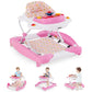 Infans Baby Walker, 5 In 1 Behind Walker Learning Seated Rocker Bouncer With Removable Music Tray, Adjustable Height, Washable S