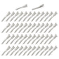 Cinaci 50 Pack 5Cm/2' Small Solid Silver Diy Plain Metal Duckbill Alligator Hair Clips Barrettes Hairgrips For Women Baby Girls