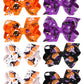 Love Sweety Baby Rose Halloween Headband Infant Pumpkin Hairband Bow Hair Clips (8Pcs Clips)