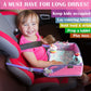 Ecozen Lifestyle Kids Travel Tray For Car - Toddler Lap Desk Organizer For Airplane, Pink Car Seat Tray For Kids Travel, Kids Ro