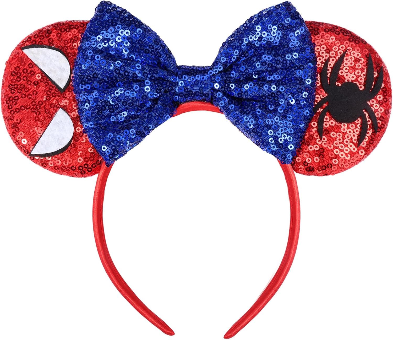 Razko Headband, Minnie Ears, Rose Gold, Iridescent, Silver Blue Rainbow, Spider Design, One Size Fits All