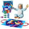 ZXHWTG Toddler Montessori Toys for 1 2 Year Old Birthday Gifts for Boys Girls, Toddler Xmas Gift Fishing Game Toys 1-3 with Stac
