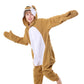 Canasour Sloth Onesie Kids Halloween Cosplay Costume Girls One Piece Pjs Anime Unisex Hoodie Pajamas Brown For 4T Boys Party Pyj