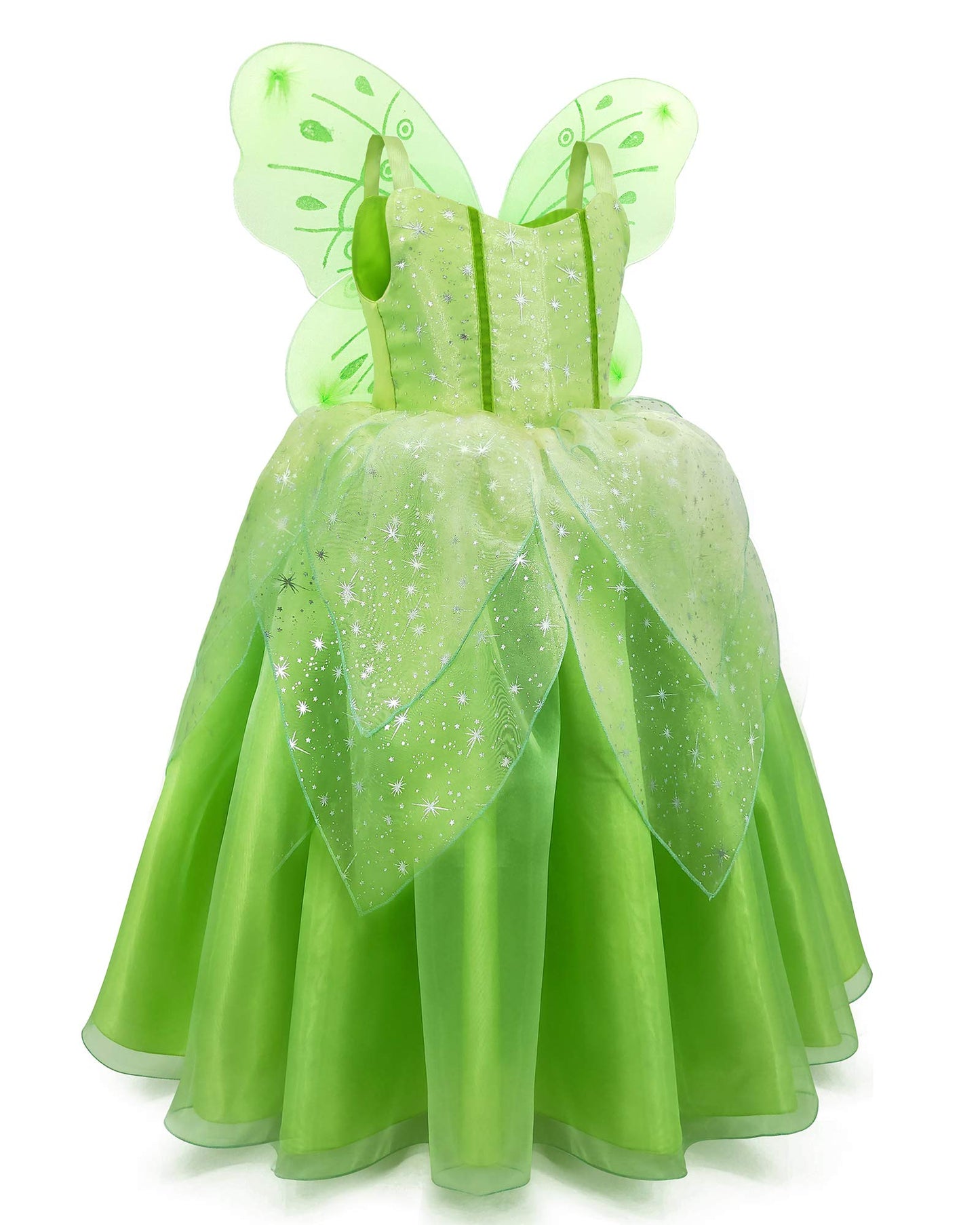 Tyhtym Green Tinkerbell Fairy Costumes Little Girls Dress Up Birthday Halloween Christmas With Wings