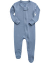 Vaenait Baby Toddler Boys Girls Solid Footie Pajama Cozy Modal Powderblue 24M