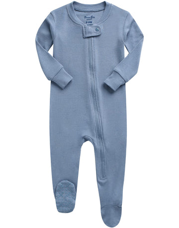 Vaenait Baby Toddler Boys Girls Solid Footie Pajama Cozy Modal Powderblue 24M