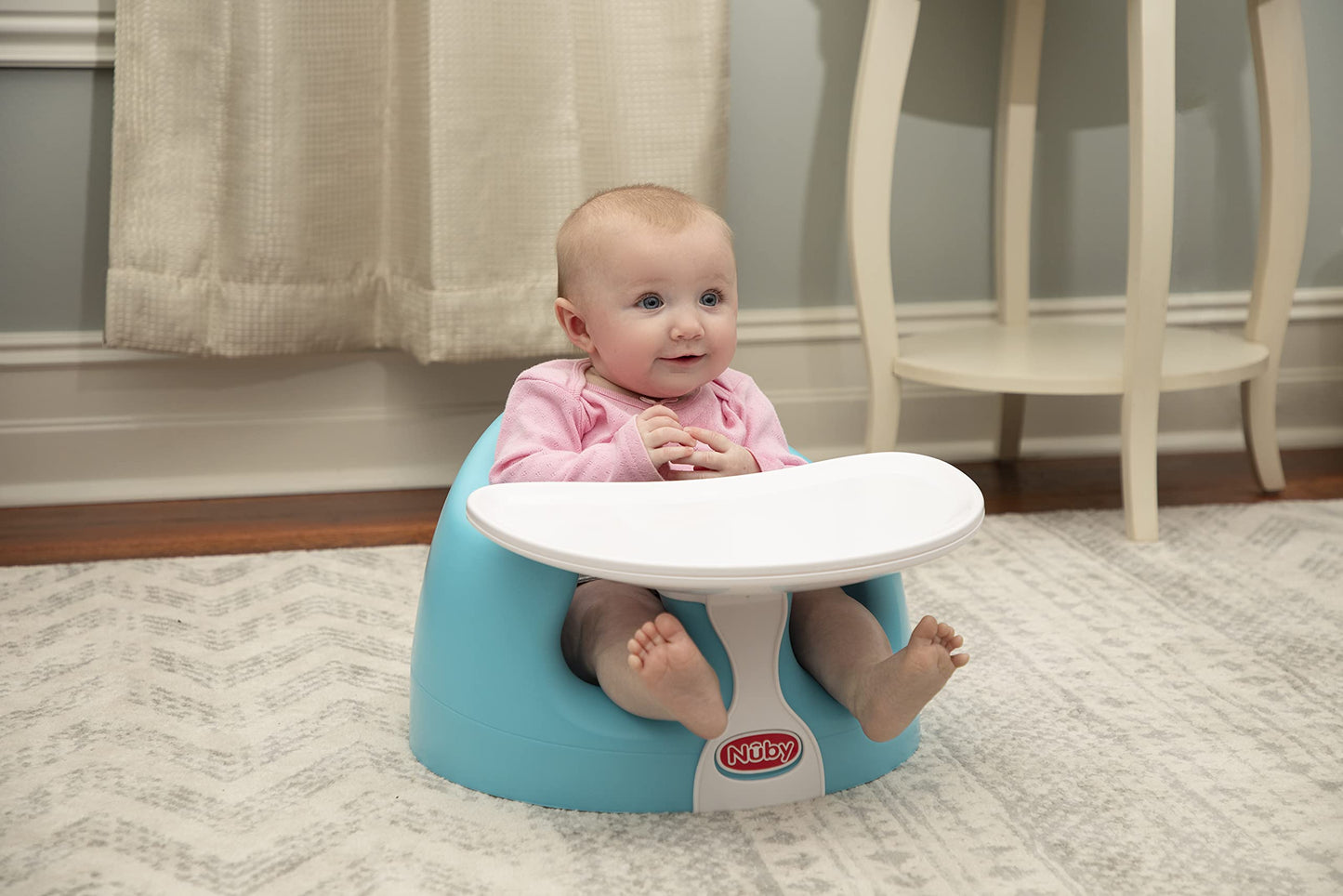 Nuby My Floor Seat Activity Tray With Easy Release Latch, Easy To Clean, For Ages 4-12 Months
