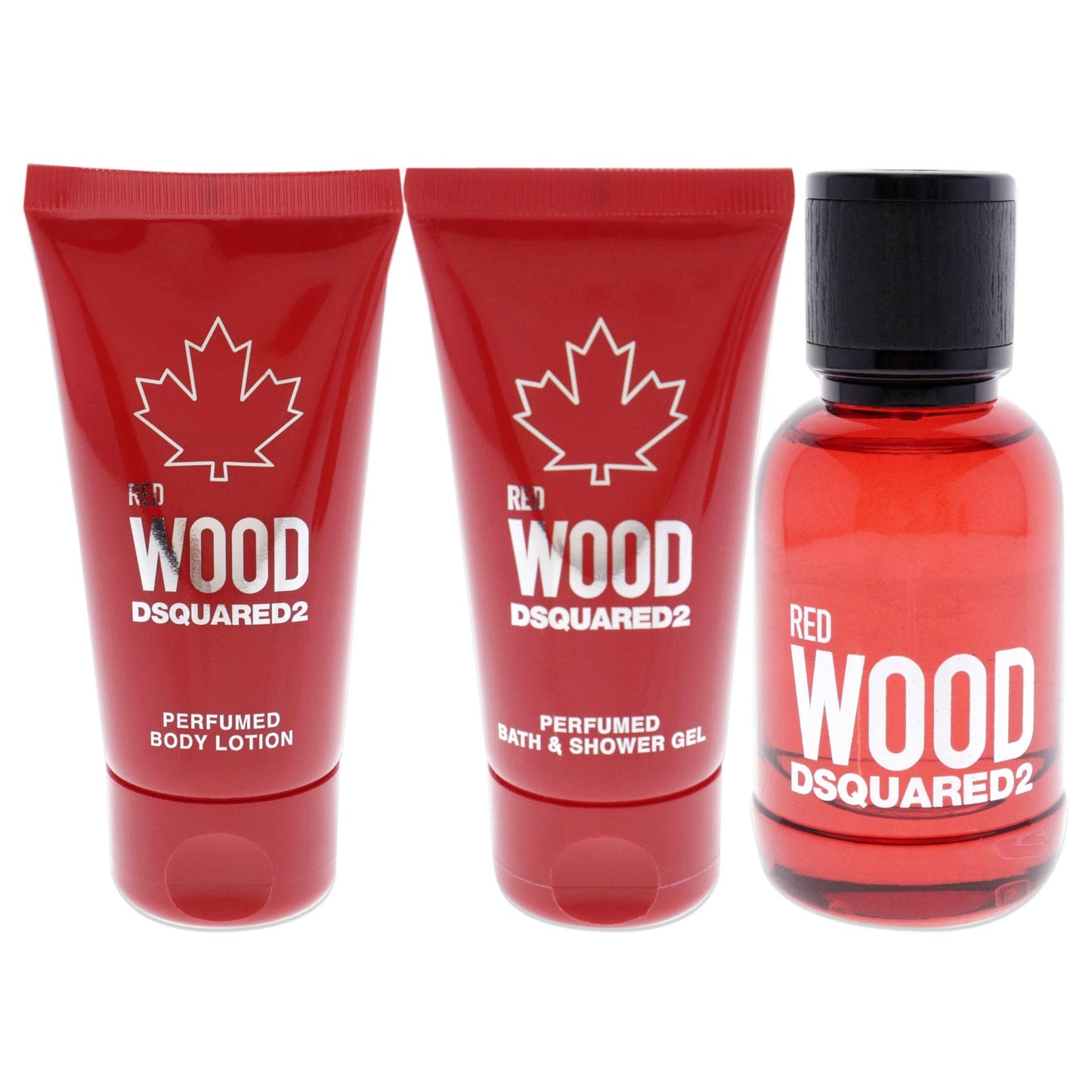 Red Wood by Dsquared2 for Women - 3 Pc Gift Set 1.7oz EDT Spray, 1.7oz Body Lotion, 1.7oz Bath and Shower Gel