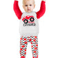 Dakeik Toddler Boy Valentines Day Outfit 2T-3T Boys Valentines Day Outfit All Terrain Vehicle Heart Crusher Print Long Sleeve To