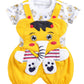 Mommy Club Unisex Kid Cotton Printed & Jumbo The Elephant Dungaree For 06Months Baby || Dress Clothes (Yellow, 018 Months) (3