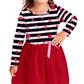 Baby Girls Valentines Day Tutu Dress Holiday Red Heart Striped Dresses 1-2T