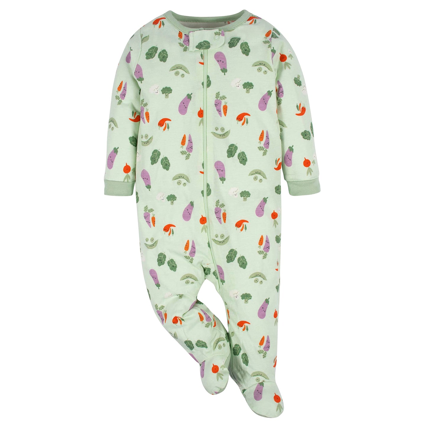 Gerber Unisex Baby 4 Pack 'N Play Footie And Toddler Sleepers, Happy Veggies, 6-9 Months Us
