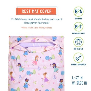 Wildkin Kids Nap Mat Cover For Boys & Girls, Sewn-In Flap Design Rest Mat Cover, Perfect For Preschool And Daycare, Fits Our Vin