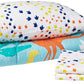 Dream Factory - 2D742300Mu Dinosaur Comforter Set, Toddler, Blue/Green/Multicolor/Orange/Red/White