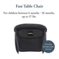 Inglesina Fast Table Chair, Black - Portable Baby High Chair - for Babies & Toddlers up to 37 lbs - Collapsible Design - Fits Ta