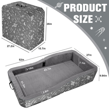 Joywoo Toddler Floor Bed, Toddler Travel Bed For 3-6, Foldable Portable Toddler Bed For Home/Playing/Nap/Hotel, Kids Floor Bed W
