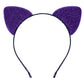 Bonnie Z. Leonardo Purple Cat Ears Headband Furry Cat Ears Headbands Purple